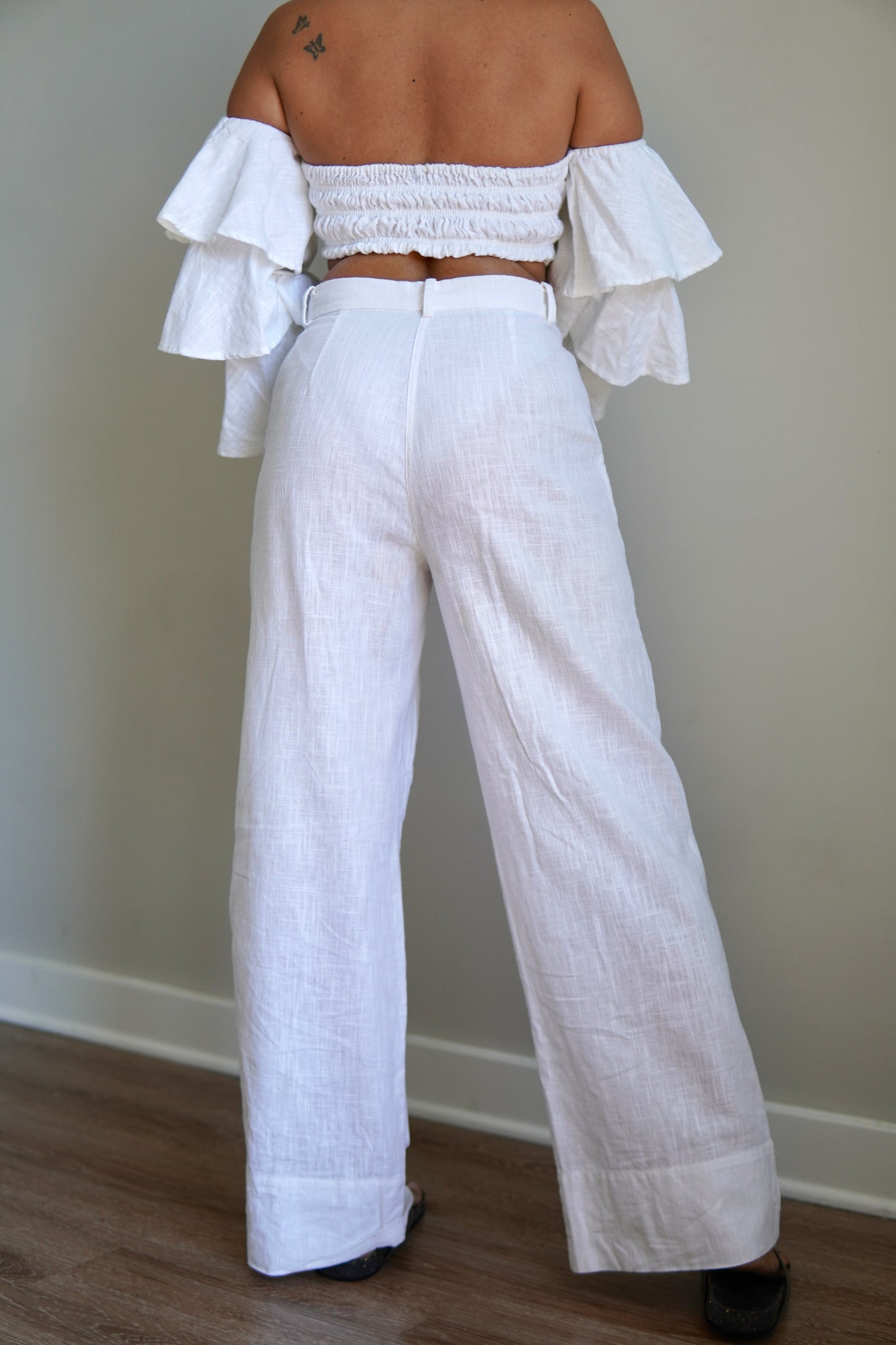 LINEN CRYSTHAL PANTS